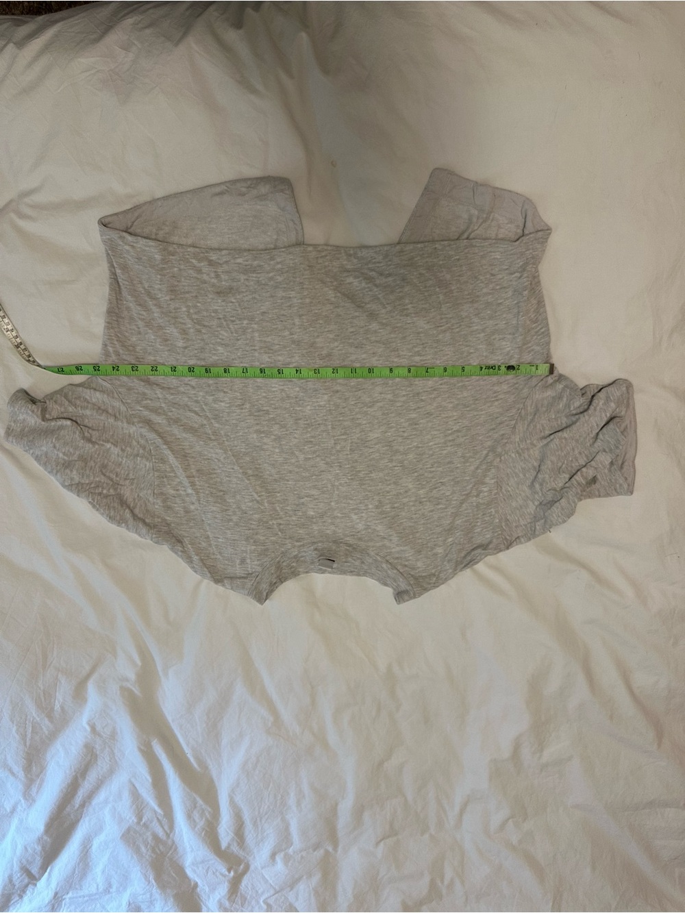 Athleta Light Gray crop cross back t shirt - Picture 4 of 5